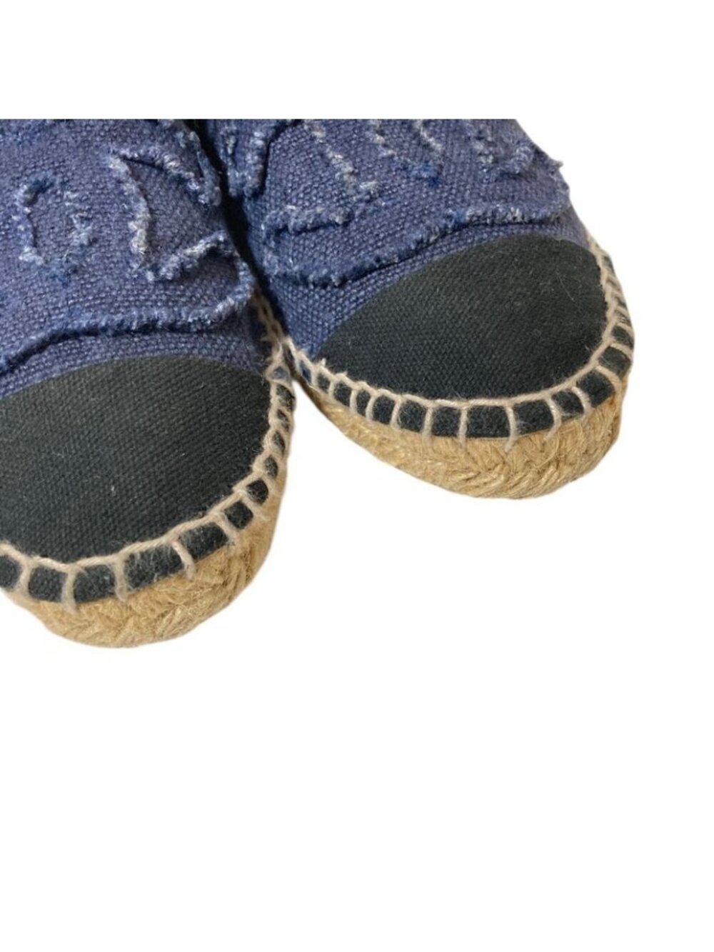 Chanel 14c CC Logo Espadrilles 35 22.5 cm Navy - Picture 6 of 15